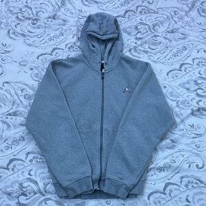 Jordan Gray Zip-Up Hoodie